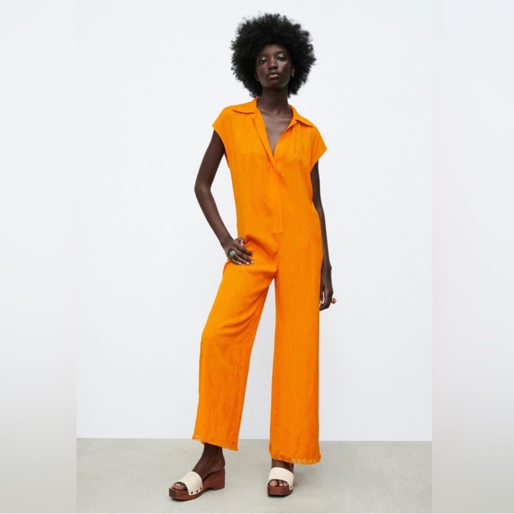 Zara Jacquard Jumpsuit
